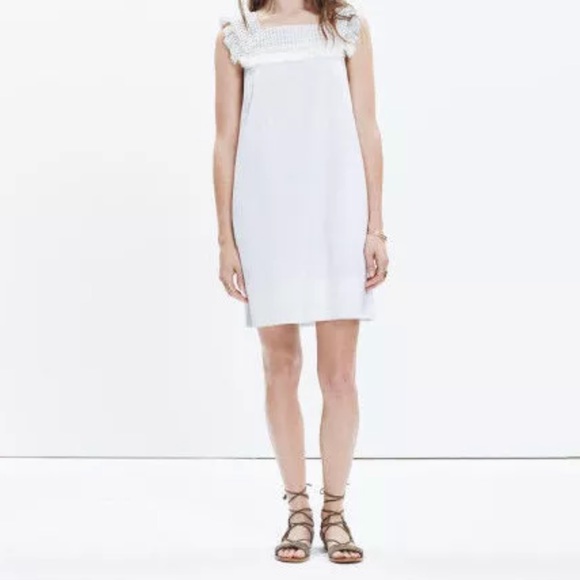 Madewell Dresses & Skirts - Madewell White Sundream Fringe Dress 12
